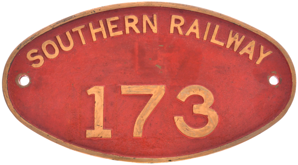 Cabside numberplate, Southern Railway 173