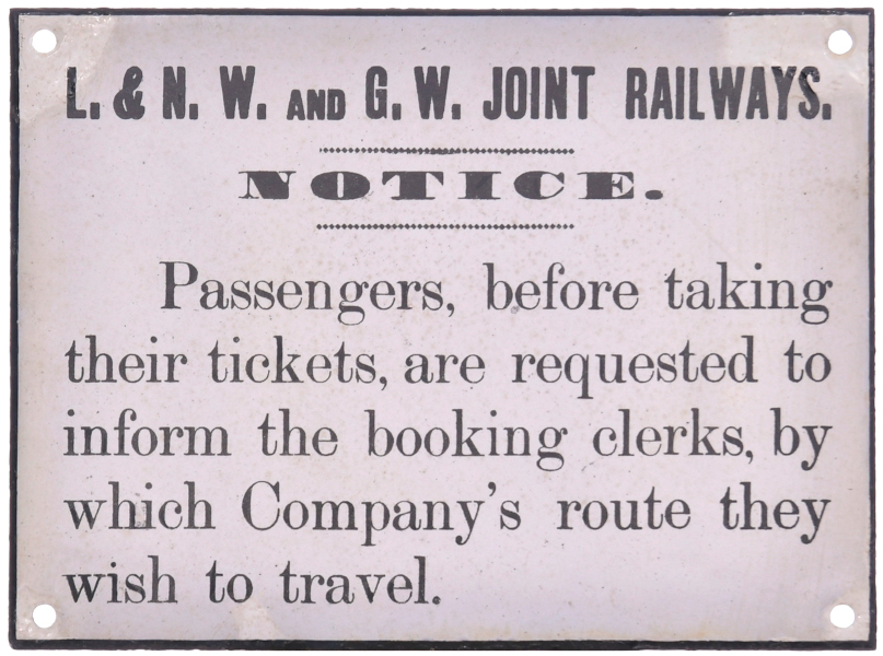 LNW&GW Joint enamel notice