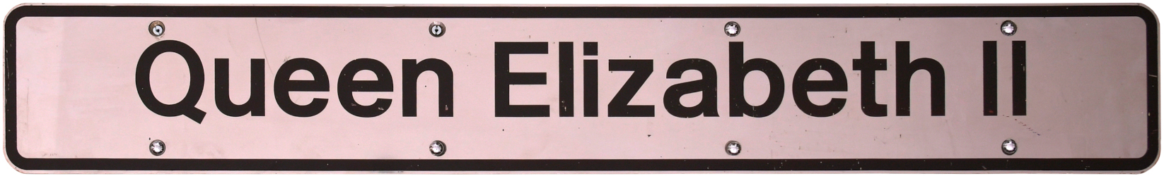 QUEEN ELIZABETH II locomotive nameplate